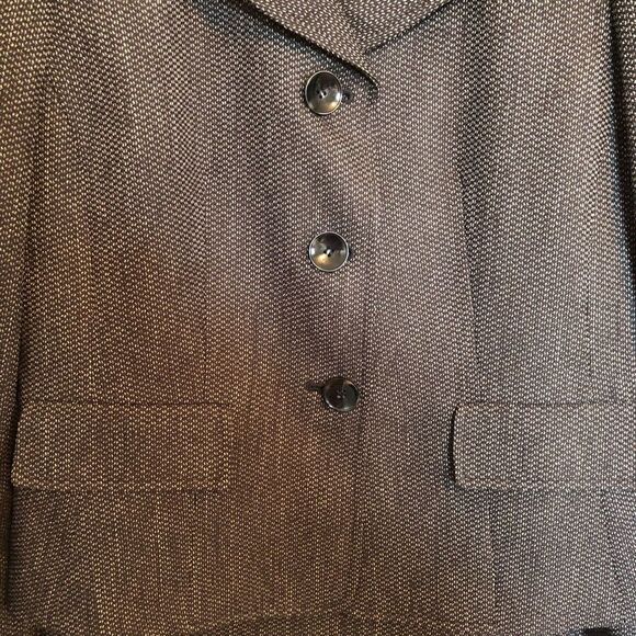Evan Picone Suit Blazer & Skirt Brown Tweed Size 10 - Picture 7 of 12